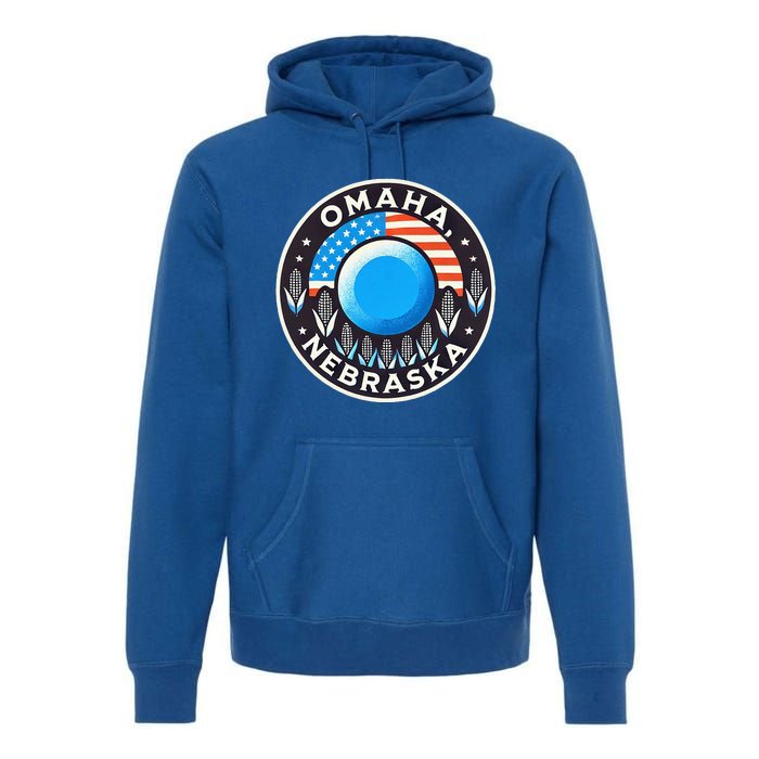 Nebraska Blue Dot Democratic 2nd District Omaha Kamala 2024 Premium Hoodie