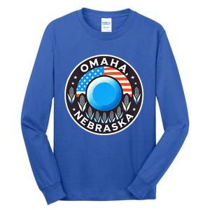 Nebraska Blue Dot Democratic 2nd District Omaha Kamala 2024 Tall Long Sleeve T-Shirt