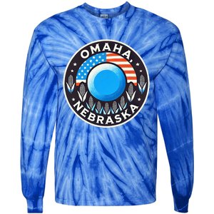 Nebraska Blue Dot Democratic 2nd District Omaha Kamala 2024 Tie-Dye Long Sleeve Shirt