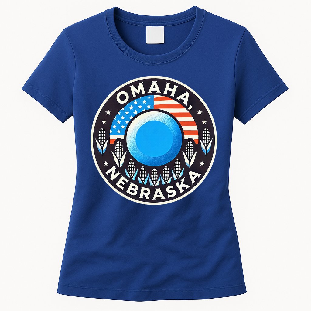 Nebraska Blue Dot Democratic 2nd District Omaha Kamala 2024 Womens T-Shirt
