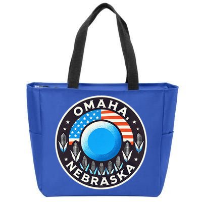 Nebraska Blue Dot Democratic 2nd District Omaha Kamala 2024 Zip Tote Bag