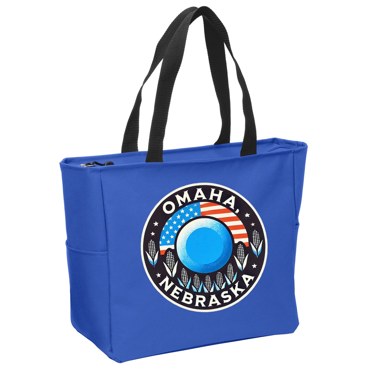 Nebraska Blue Dot Democratic 2nd District Omaha Kamala 2024 Zip Tote Bag