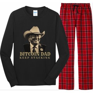 New! Bitcoin Dad Trump Btc DadS Home Bitcoin Keep Stacking Long Sleeve Pajama Set