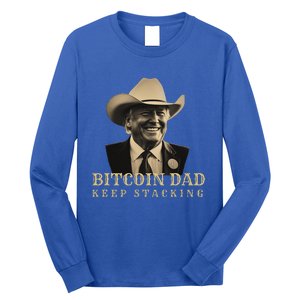 New! Bitcoin Dad Trump Btc DadS Home Bitcoin Keep Stacking Long Sleeve Shirt