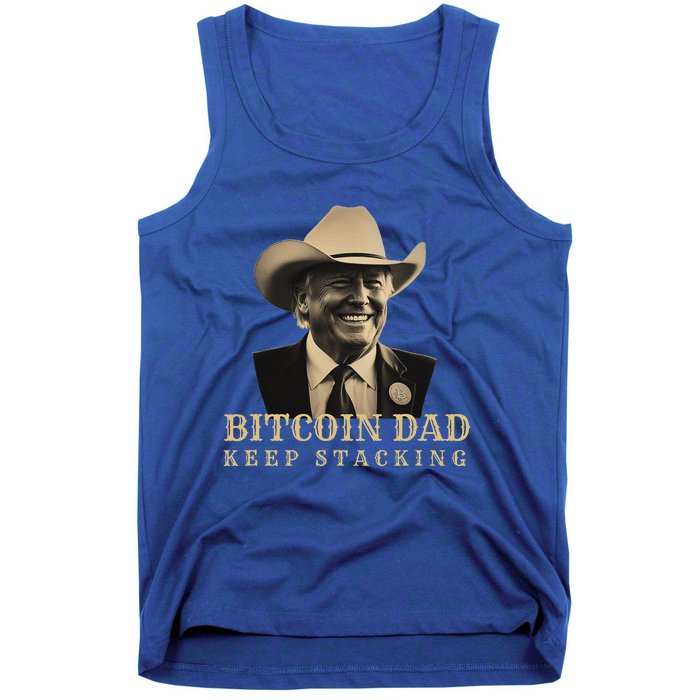 New! Bitcoin Dad Trump Btc DadS Home Bitcoin Keep Stacking Tank Top