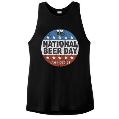 National Beer Day Jan 1 Dec 31 Beer Liquor Alcohol Ing Cute Gift Ladies PosiCharge Tri-Blend Wicking Tank