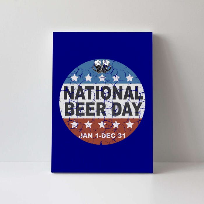 National Beer Day Jan 1 Dec 31 Beer Liquor Alcohol Ing Cute Gift Canvas