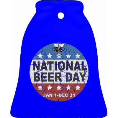 National Beer Day Jan 1 Dec 31 Beer Liquor Alcohol Ing Cute Gift Ceramic Bell Ornament