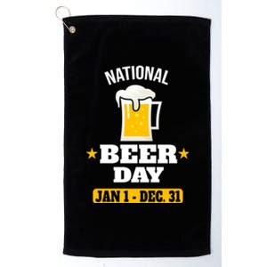 National Beer Day Gift Funny Gift Platinum Collection Golf Towel