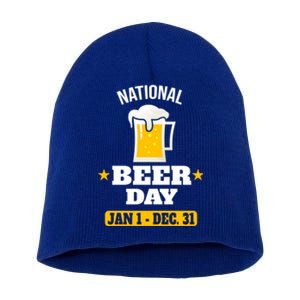 National Beer Day Gift Funny Gift Short Acrylic Beanie