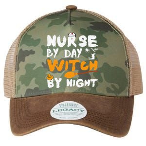 Nurse By Day Witch By Night Funny Halloween Nurses Legacy Tie Dye Trucker Hat