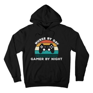 Nurse By Day Gamer By Night Video Games Lover Gamer Hoodie