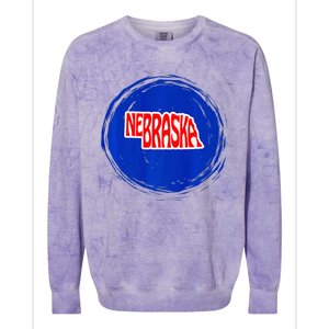 Nebraska Blue Dot 2nd District Represent Premium Colorblast Crewneck Sweatshirt