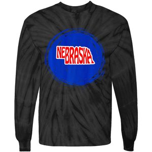 Nebraska Blue Dot 2nd District Represent Premium Tie-Dye Long Sleeve Shirt