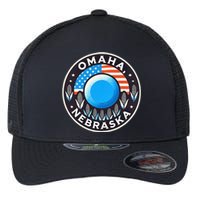 Nebraska Blue Dot Democratic 2nd District Omaha Kamala 2024 Flexfit Unipanel Trucker Cap