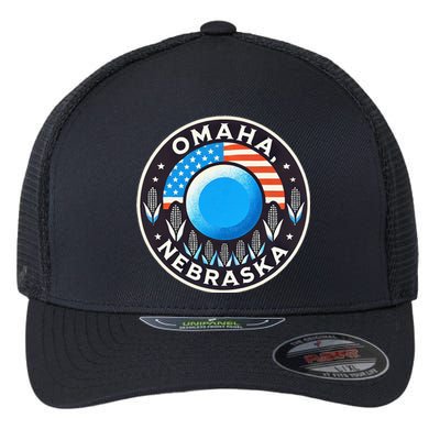 Nebraska Blue Dot Democratic 2nd District Omaha Kamala 2024 Flexfit Unipanel Trucker Cap