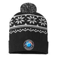 Nebraska Blue Dot Democratic 2nd District Omaha Kamala 2024 USA-Made Snowflake Beanie