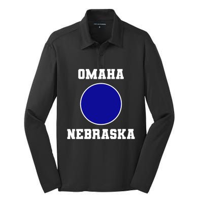 Nebraska Blue Dot Democratic 2nd District Omaha Silk Touch Performance Long Sleeve Polo