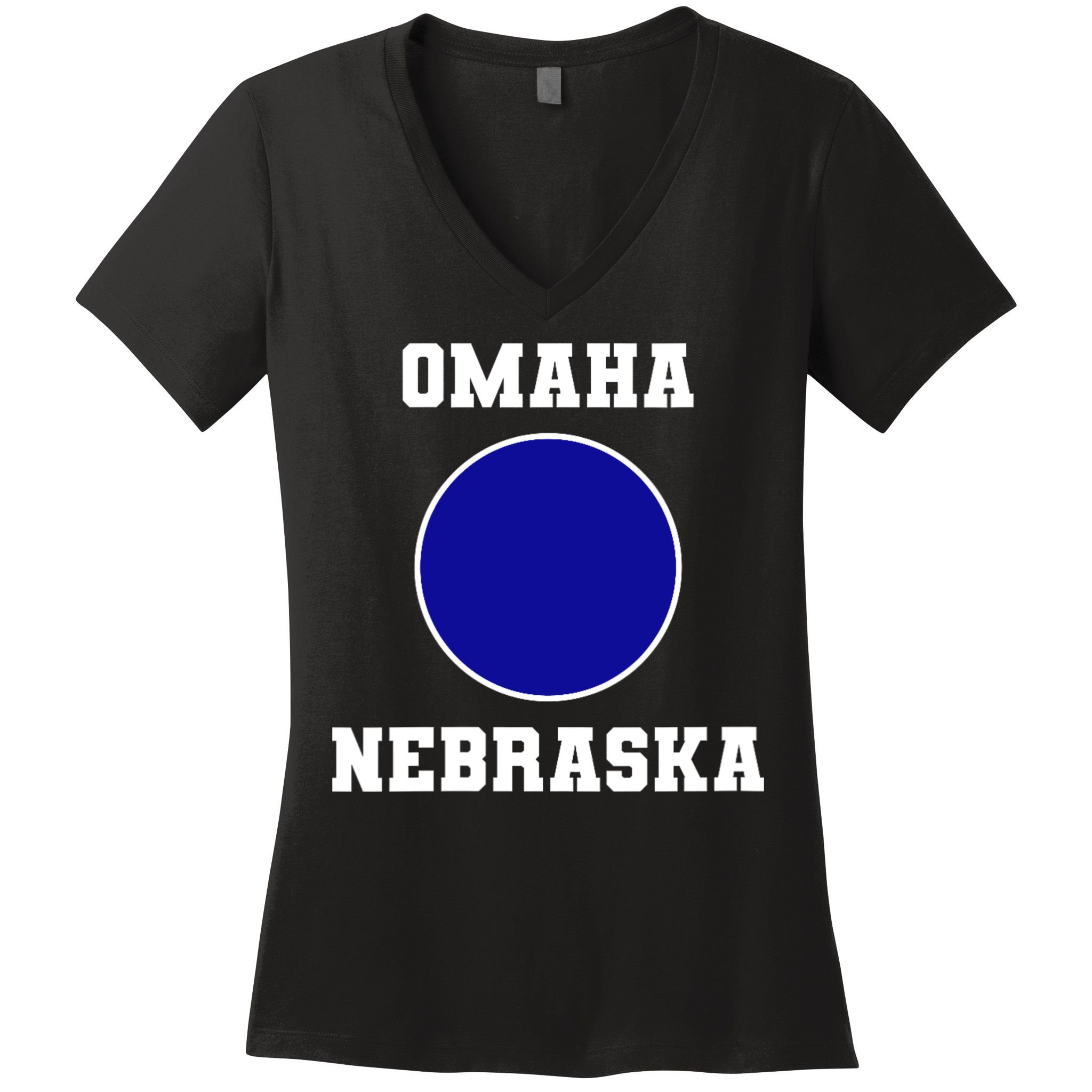 Nebraska Blue Dot Democratic 2nd District Omaha Women's V-Neck T-Shirt