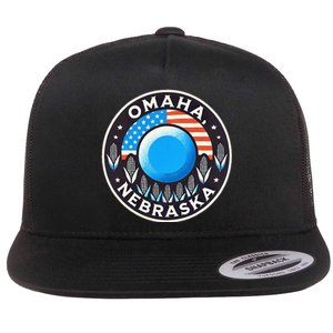 Nebraska Blue Dot Democratic 2nd District Omaha Kamala 2024 Flat Bill Trucker Hat