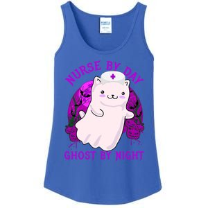 Nurse By Day Ghost By Night Kitty Cat Ghost Nurse Halloween Gift Ladies Essential Tank