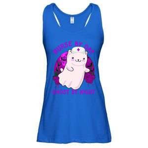 Nurse By Day Ghost By Night Kitty Cat Ghost Nurse Halloween Gift Ladies Essential Flowy Tank