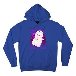 Nurse By Day Ghost By Night Kitty Cat Ghost Nurse Halloween Gift Tall Hoodie