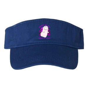 Nurse By Day Ghost By Night Kitty Cat Ghost Nurse Halloween Gift Valucap Bio-Washed Visor