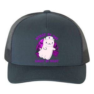 Nurse By Day Ghost By Night Kitty Cat Ghost Nurse Halloween Gift Yupoong Adult 5-Panel Trucker Hat