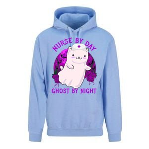 Nurse By Day Ghost By Night Kitty Cat Ghost Nurse Halloween Gift Unisex Surf Hoodie