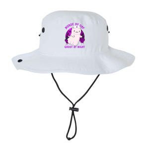 Nurse By Day Ghost By Night Kitty Cat Ghost Nurse Halloween Gift Legacy Cool Fit Booney Bucket Hat