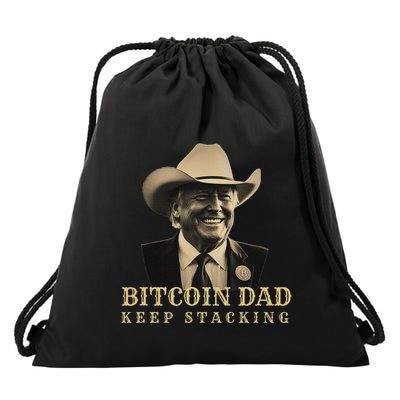 New! Bitcoin Dad Trump Btc DadS Home Bitcoin Keep Stacking Drawstring Bag