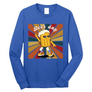 National Beer Day Happy Retro Beer Day Dance Gift Long Sleeve Shirt