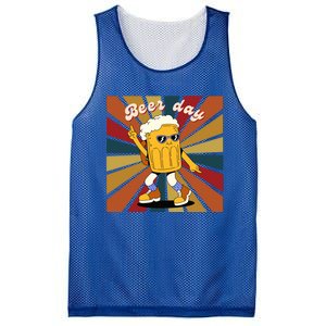 National Beer Day Happy Retro Beer Day Dance Gift Mesh Reversible Basketball Jersey Tank