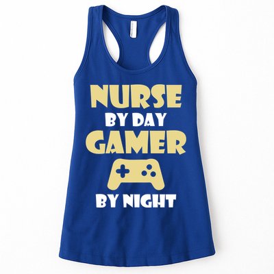 Nurse By Day Gamer By Night Funny Nursing Student Cool Gift Womens Tank Top