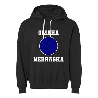 Nebraska Blue Dot Democratic 2nd District Omaha Garment-Dyed Fleece Hoodie