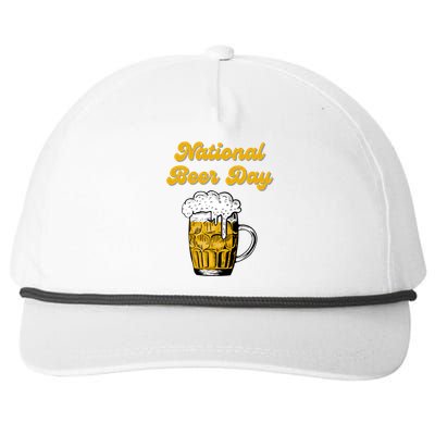 National Beer Day Beer Lover Gift Cool Gift Snapback Five-Panel Rope Hat