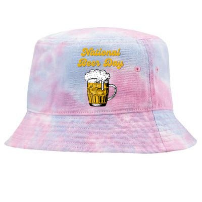 National Beer Day Beer Lover Gift Cool Gift Tie-Dyed Bucket Hat