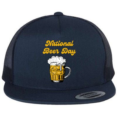 National Beer Day Beer Lover Gift Cool Gift Flat Bill Trucker Hat