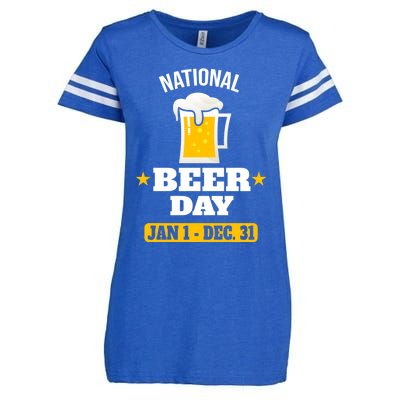 National Beer Day Funny Beer Design For Craft Beer Lovers Great Gift Enza Ladies Jersey Football T-Shirt