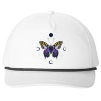 N.O.N.B..I.N.A.R.Y Butterfly Enby Pride Flag Lgbt Subtle Snapback Five-Panel Rope Hat