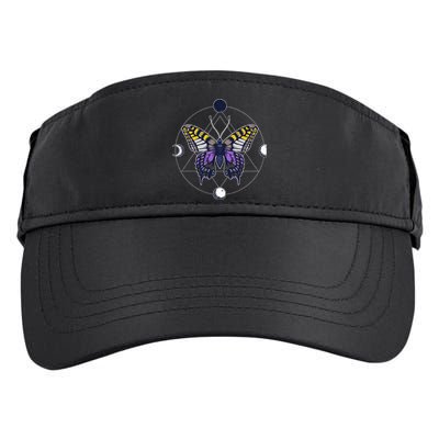 N.O.N.B..I.N.A.R.Y Butterfly Enby Pride Flag Lgbt Subtle Adult Drive Performance Visor