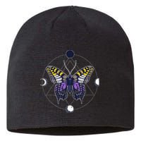 N.O.N.B..I.N.A.R.Y Butterfly Enby Pride Flag Lgbt Subtle Sustainable Beanie