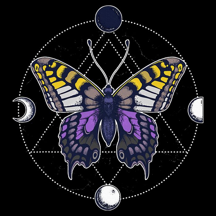 N.O.N.B..I.N.A.R.Y Butterfly Enby Pride Flag Lgbt Subtle Mousepad