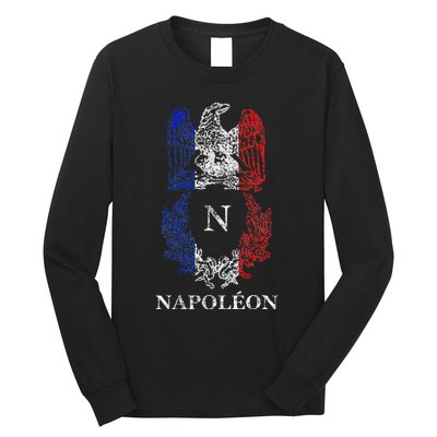 Napoleon Bonaparte Eagle Emblem Insignia French Flag Long Sleeve Shirt