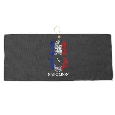 Napoleon Bonaparte Eagle Emblem Insignia French Flag Large Microfiber Waffle Golf Towel