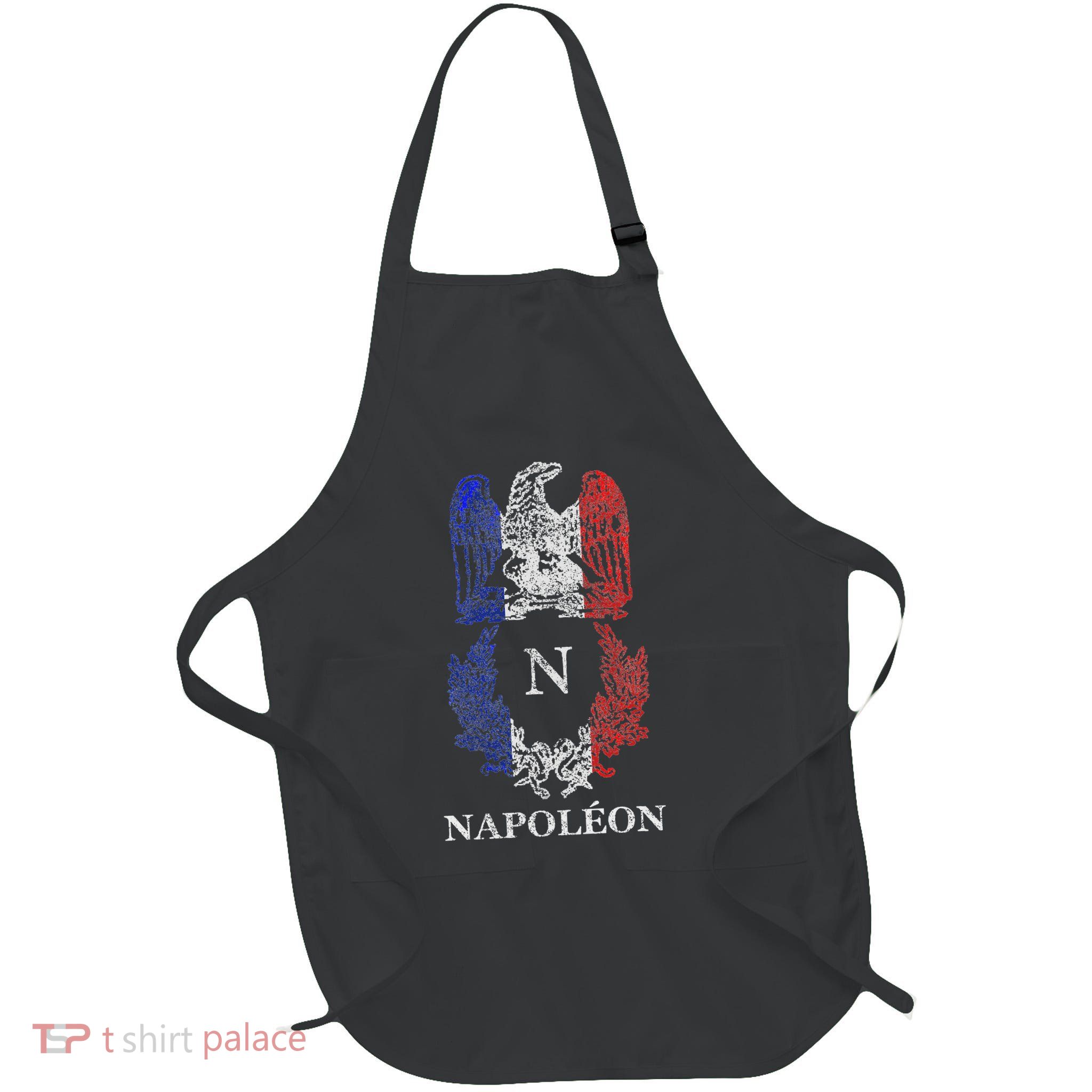Napoleon Bonaparte Eagle Emblem Insignia French Flag Full-Length Apron With Pockets