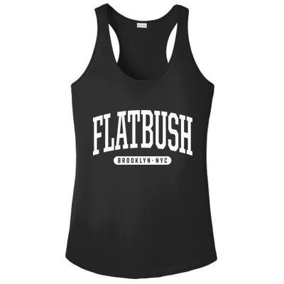 Nyc Borough Flatbush Brooklyn New York Ladies PosiCharge Competitor Racerback Tank