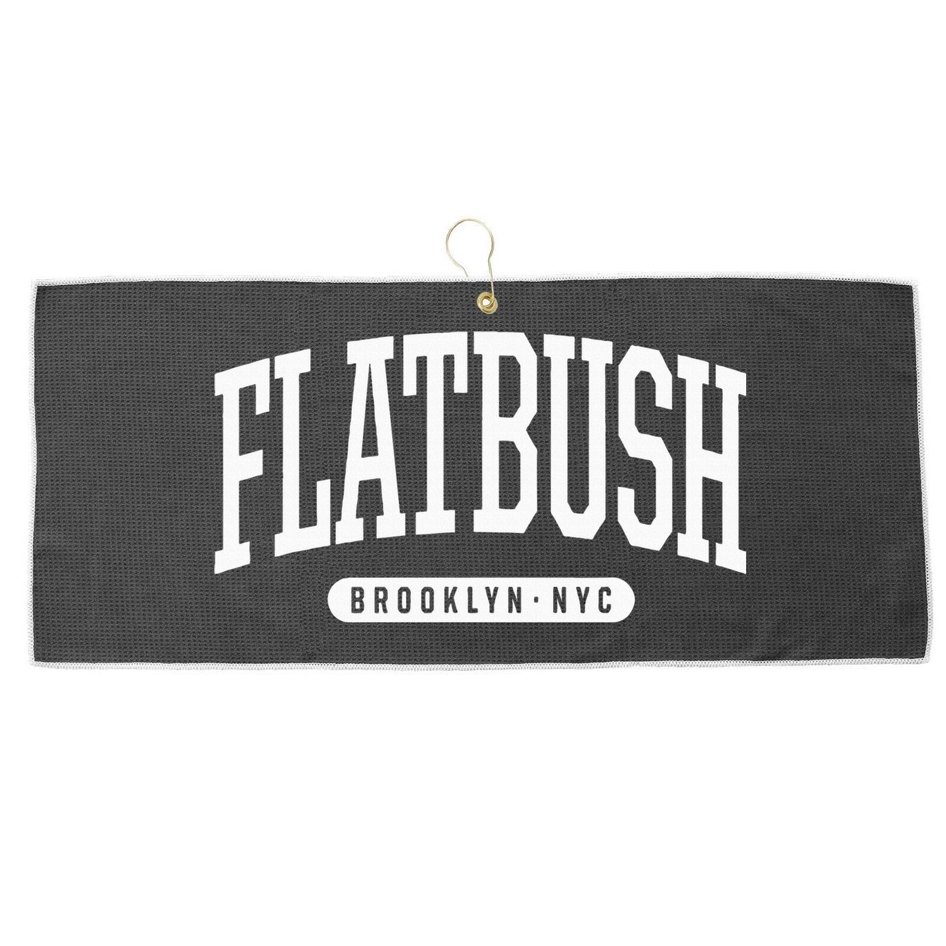 Nyc Borough Flatbush Brooklyn New York Large Microfiber Waffle Golf Towel