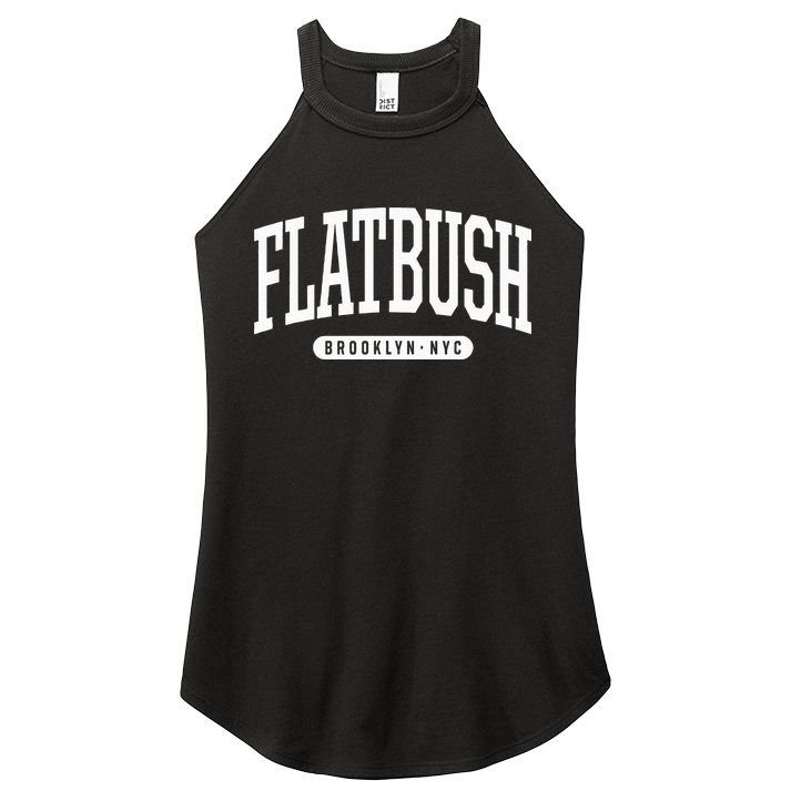 Nyc Borough Flatbush Brooklyn New York Women's Perfect Tri Rocker Tank